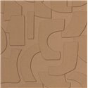 Caselio|Papier peint géométrique 3D marron pour salon moderne|Papier Peint