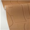 Caselio|Papier peint géométrique 3D marron pour salon moderne|Papier Peint