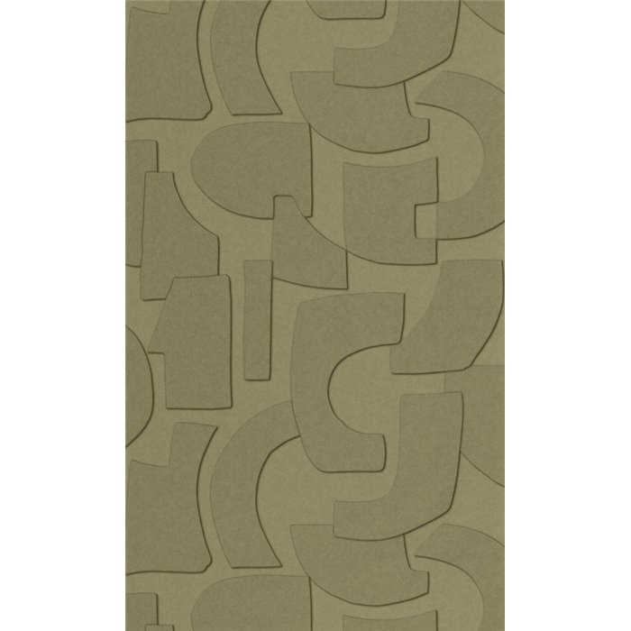 Caselio|Modern green wallpaper with 3D geometric figures|Wallpaper