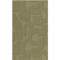 Caselio|Papel pintado moderno verde con figuras geométricas 3D|Papel Pintado