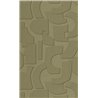 Caselio|Papel pintado moderno verde con figuras geométricas 3D|Papel Pintado