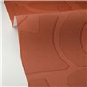 Caselio|Papier peint moderne rouge caldera avec formes géométriques 3D|Papier Peint