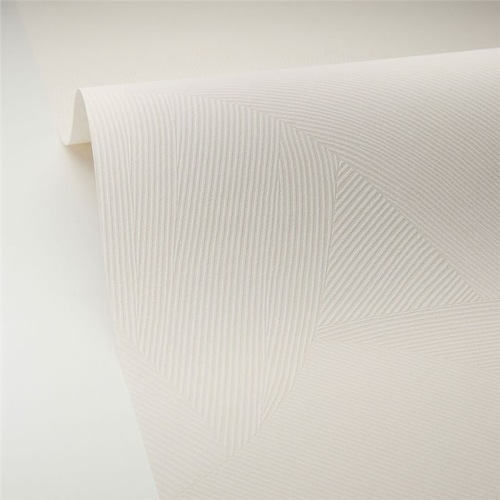 Caselio|Papel pintado minimalista blanco con formas abstractas entrelazadas|Papel Pintado