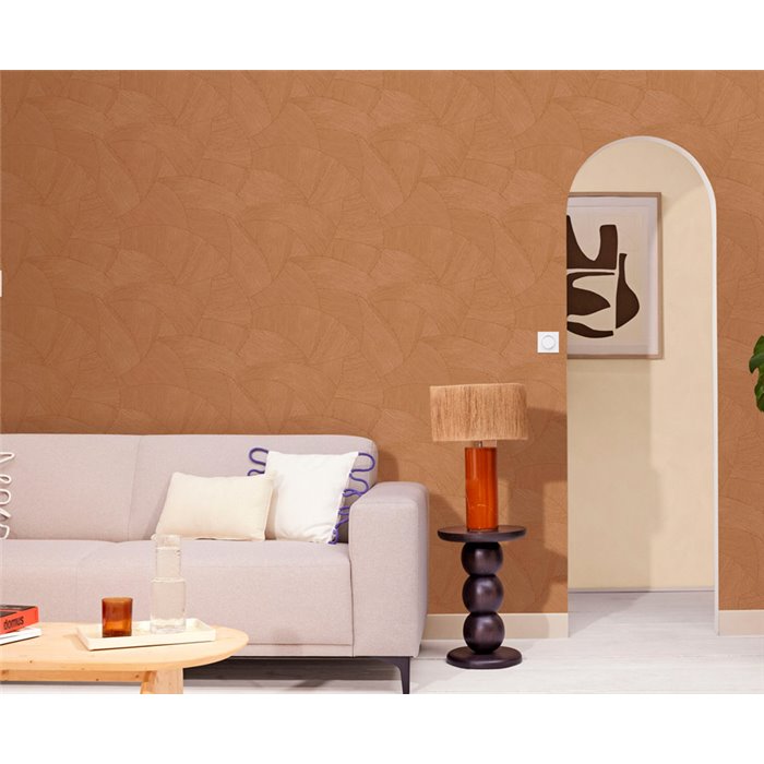 Caselio|Moderne braune Tapete mit abstrakten Formen|Tapeten