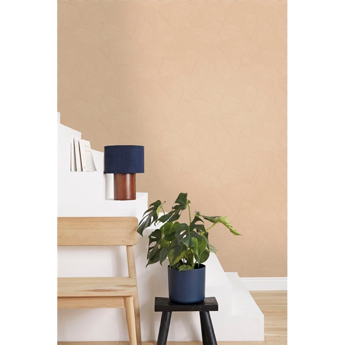 Caselio|Elegante beigefarbene Tapete mit verschlungenen Mustern|Tapeten