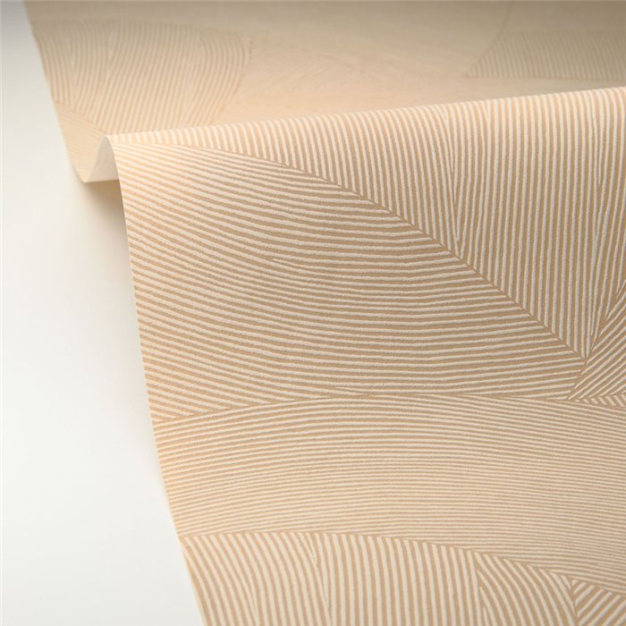 Caselio|Elegante beigefarbene Tapete mit verschlungenen Mustern|Tapeten