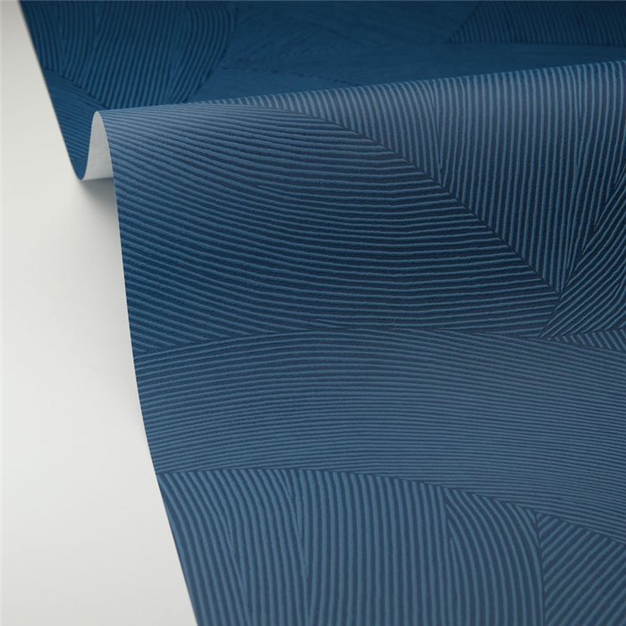 Papel pintado moderno azul con formas abstractas - Caselio Origine 106066003