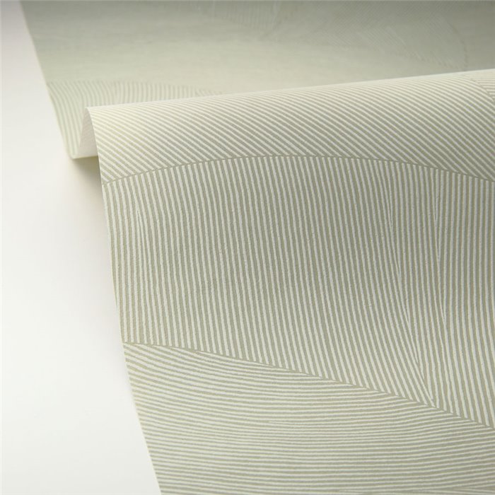 Caselio|Papier peint abstrait vert avec formes entrelacées|Papier Peint