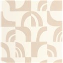 Caselio|Papel pintado geométrico beige estilo escandinavo|Papel Pintado