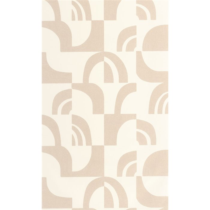 Caselio|Papel pintado geométrico beige estilo escandinavo|Papel Pintado