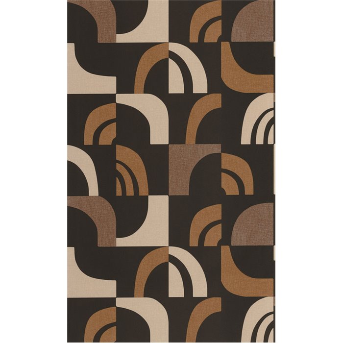 Caselio|Papel pintado moderno patrón geométrico negro|Papel Pintado