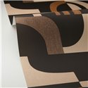 Caselio|Papel pintado moderno patrón geométrico negro|Papel Pintado