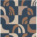 Caselio|Moderne blaue geometrische Design Tapete|Tapeten