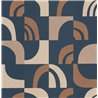 Caselio|Moderne blaue geometrische Design Tapete|Tapeten