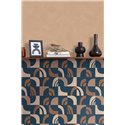 Caselio|Moderne blaue geometrische Design Tapete|Tapeten