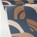 Caselio|Moderne blaue geometrische Design Tapete|Tapeten