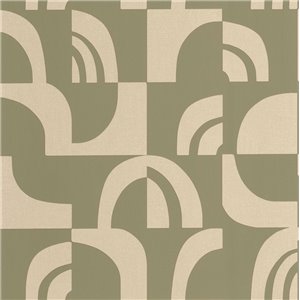 Caselio|Modern terracotta geometric design wallpaper|Wallpaper