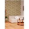 Caselio|Khaki green geometric wallpaper for living room|Wallpaper