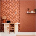 Caselio|Modern terracotta geometric design wallpaper|Wallpaper