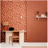 Caselio|Modern terracotta geometric design wallpaper|Wallpaper