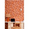 Caselio|Modern terracotta geometric design wallpaper|Wallpaper