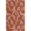 Caselio|Modern terracotta geometric design wallpaper|Wallpaper