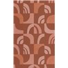 Caselio|Papier peint moderne design géométrique terracotta|Papier Peint