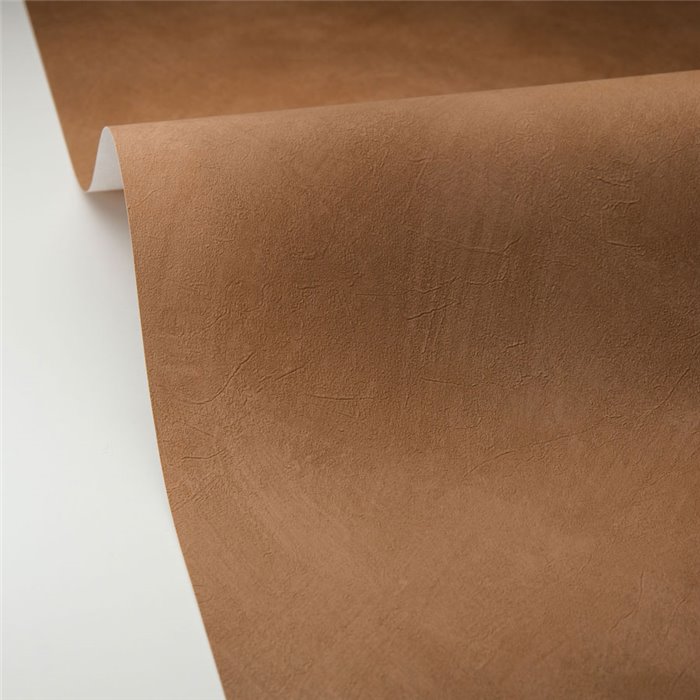 Caselio|Papel pintado efecto pintura a la cal marrón|Imitacion Estuco