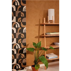Casadeco|Papel pintado efecto textil marrón para salón elegante|Marrón 2