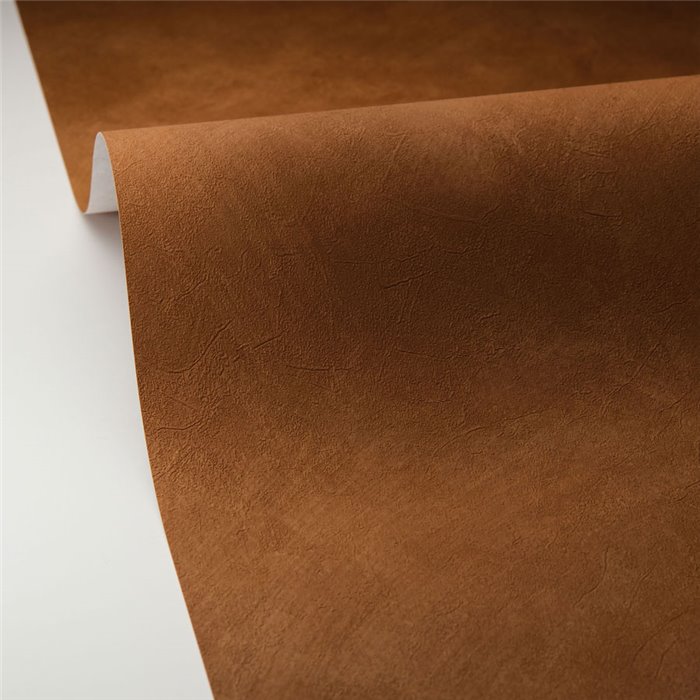 Caselio|Copper brown stucco limewash wallpaper|Wallpaper