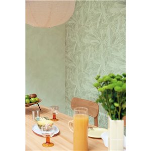 Elitis|High-end bluish-grey vinyl stucco or whitewashed plaster wallpaper|Stucco Imitation 2