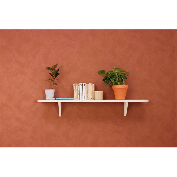 Caselio|Papier peint effet chaux rouge caldera|Imitation Stuc