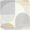 Casadeco|Geometric wallpaper with beige circles|Geometric