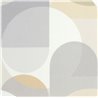 Casadeco|Geometric wallpaper with beige circles|Geometric