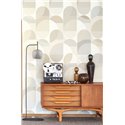 Casadeco|Geometric wallpaper with beige circles|Geometric