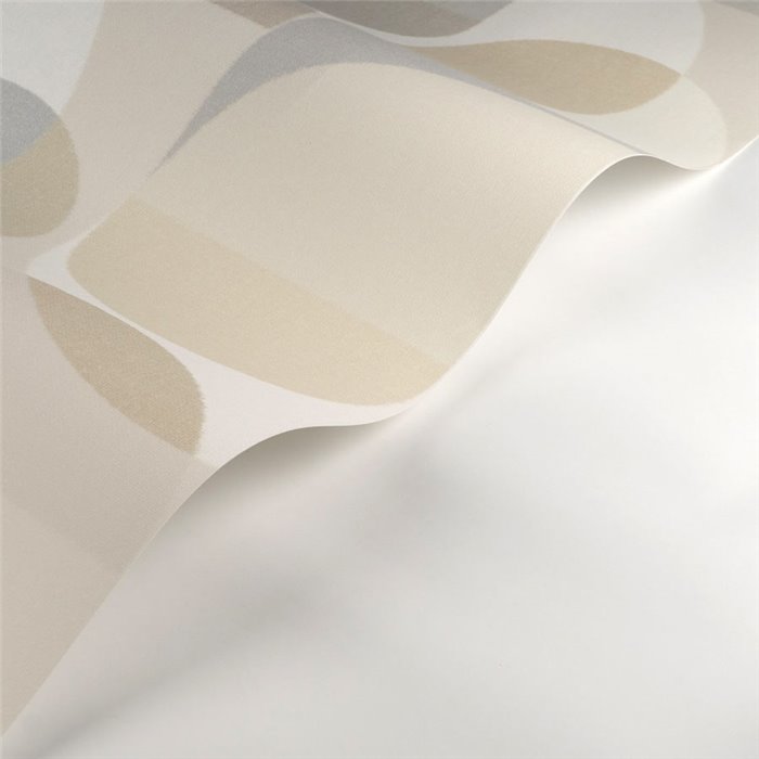Casadeco|Geometric wallpaper with beige circles|Geometric