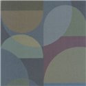 Casadeco|Modern wallpaper with multicolored blue circle shapes|Circles