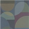 Casadeco|Modern wallpaper with multicolored blue circle shapes|Circles