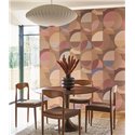 Casadeco|Papier peint géométrique moderne avec grands cercles pour salon|Géométrique