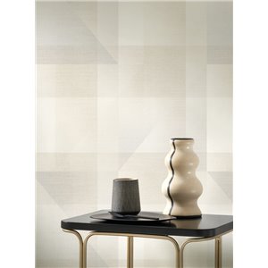 Papeldecor|Papier Peint demi-cercles blanc argenté|Papier Peint 2