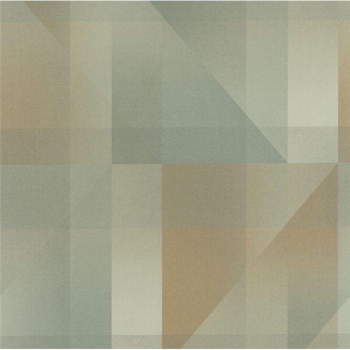 Casadeco|Papel pintado abstracto estilo inglés verde, diseño geométrico|Papel Pintado