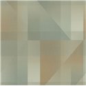 Casadeco|Papier peint abstrait style anglais vert, motif géométrique|Papier Peint