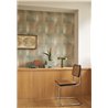 Casadeco|Green English-style abstract wallpaper with geometric design|Wallpaper