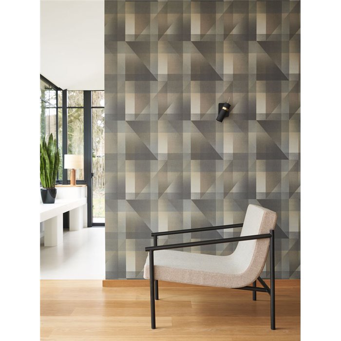 Casadeco|Moderne graue Tapete mit abstraktem Design|Modern