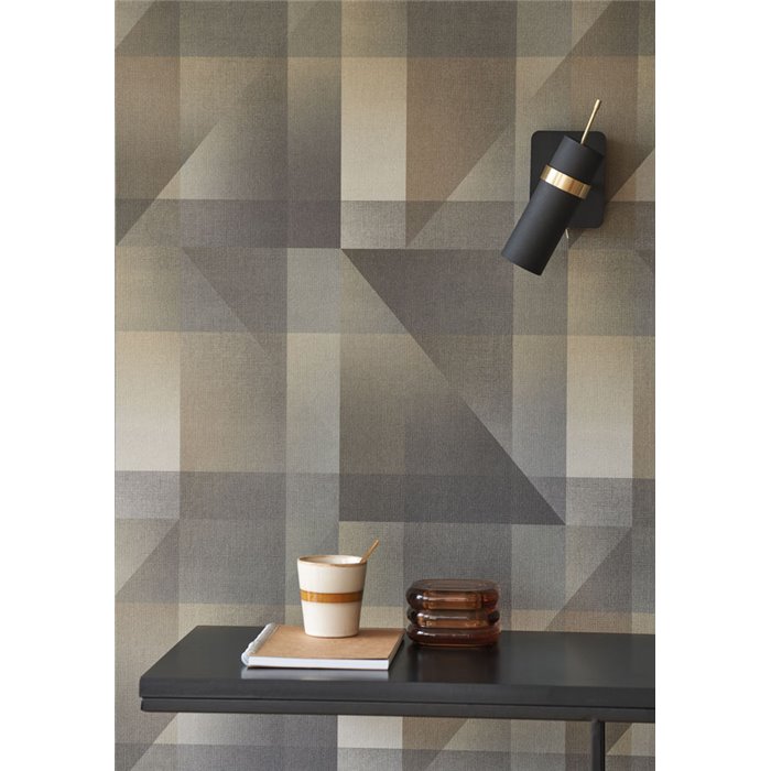 Casadeco|Moderne graue Tapete mit abstraktem Design|Modern