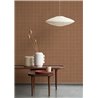 Casadeco|Papier peint à carreaux anglais effet textile marron brique|Carreaux