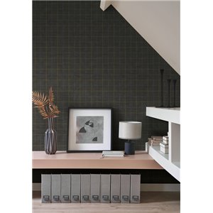 Casamance|Wallpaper jute stone blue|Fabric Imitation 2