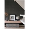 Casadeco|Papier peint à carreaux anglais tons foncés, gris graphite ou noir|Carreaux