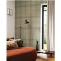 Casadeco|Green Scottish check wallpaper in pure British style|Checkered
