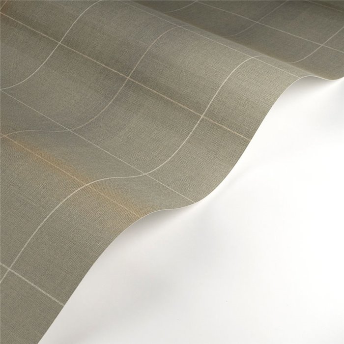 Casadeco|Green Scottish check wallpaper in pure British style|Checkered
